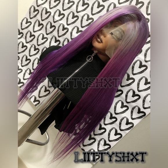 13x4  26inch Lace Front Wig 100% Human Hair Custom Color ( GooseBerry Potion ) - Picture 3 of 6